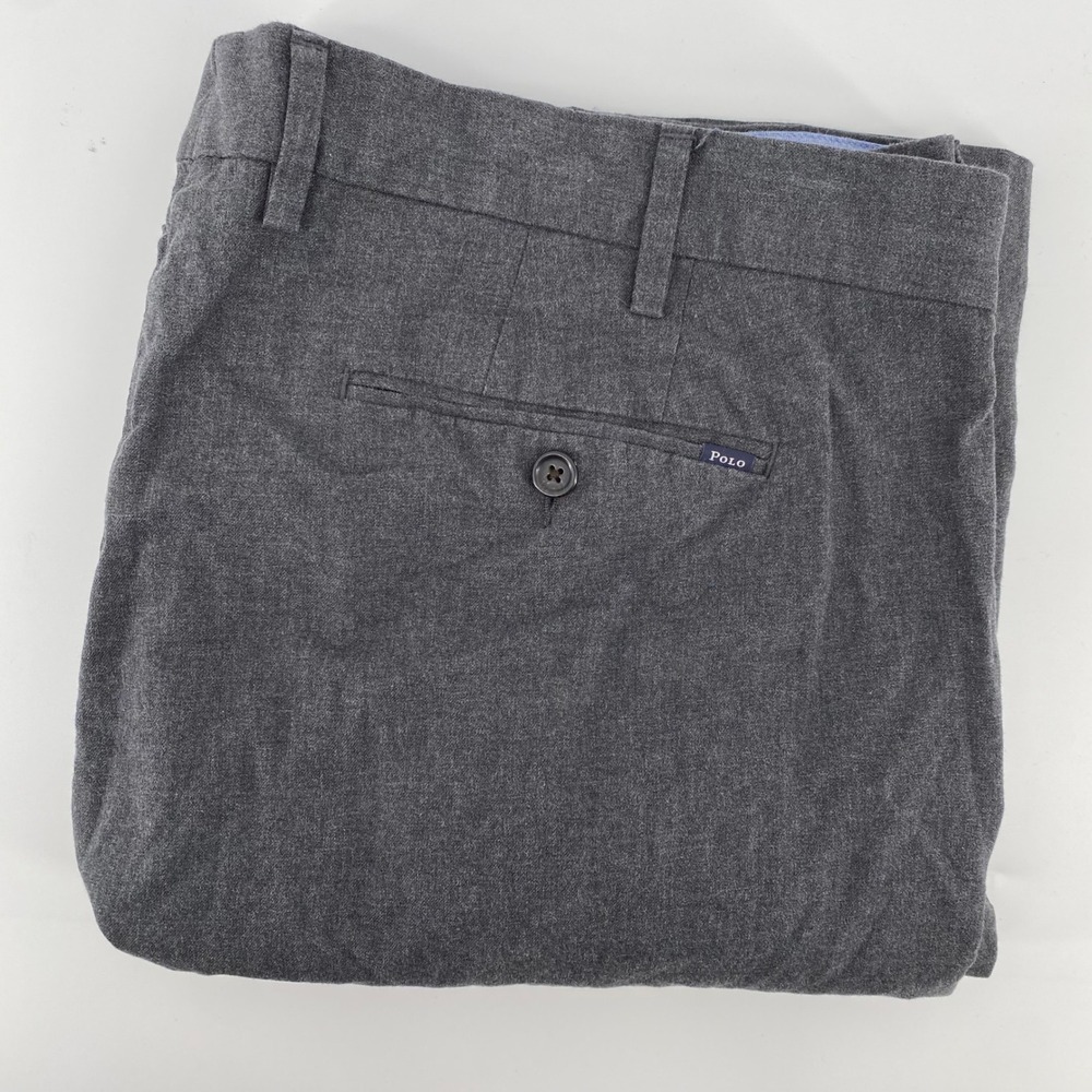 Polo Ralph Lauren Mens 40 x 31 Stretch Straight Fit Chino Pants Charcoal